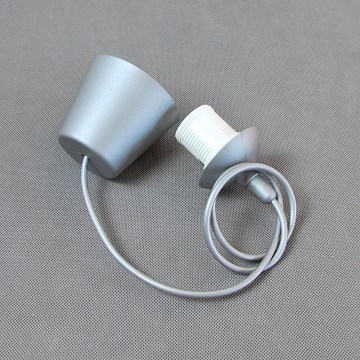 Napajalni kabel EDI 1xE27/60W/230V 90 cm srebrn