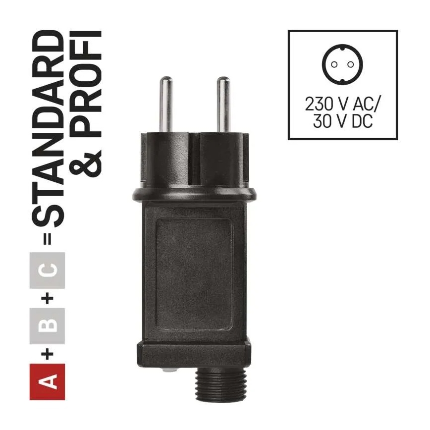 Napajalnik za povezljive božične lučke 12W/230V IP44