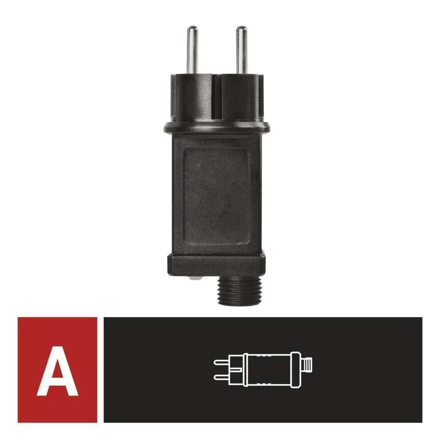 Napajalnik za povezljive božične lučke 12W/230V IP44