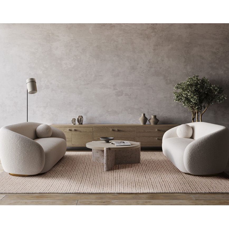 Naravna preproga FIR WOOL 200x300 cm 2600 g/m2 kremna