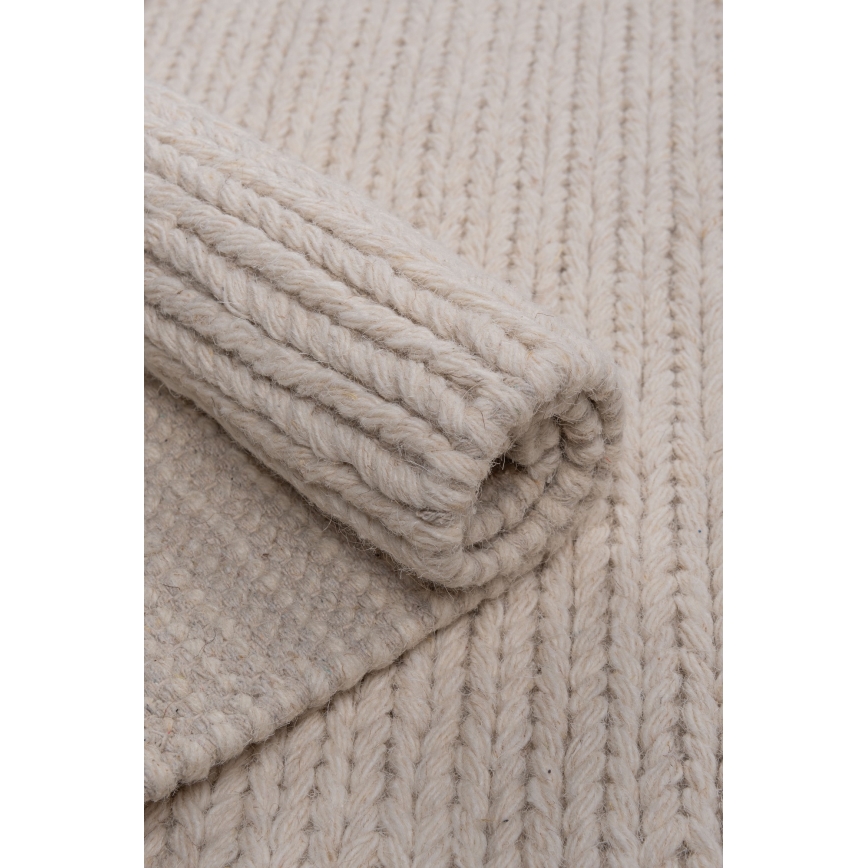 Naravna preproga FIR WOOL 200x300 cm 2600 g/m2 kremna
