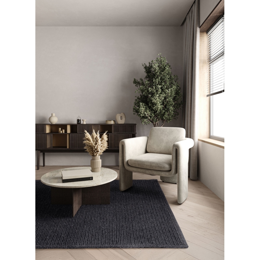 Naravna preproga FIR WOOL 70x140 cm 2600 g/m2 antracit