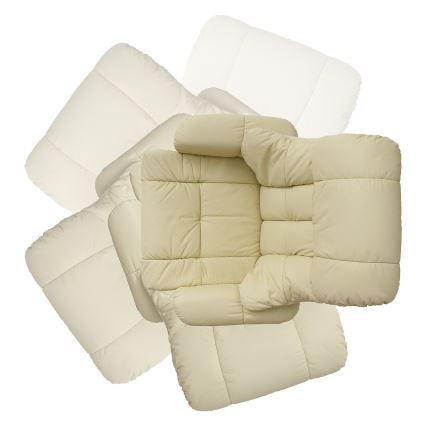 Naslonjač z nastavljivim položajem HABI kremna/naravni hrast