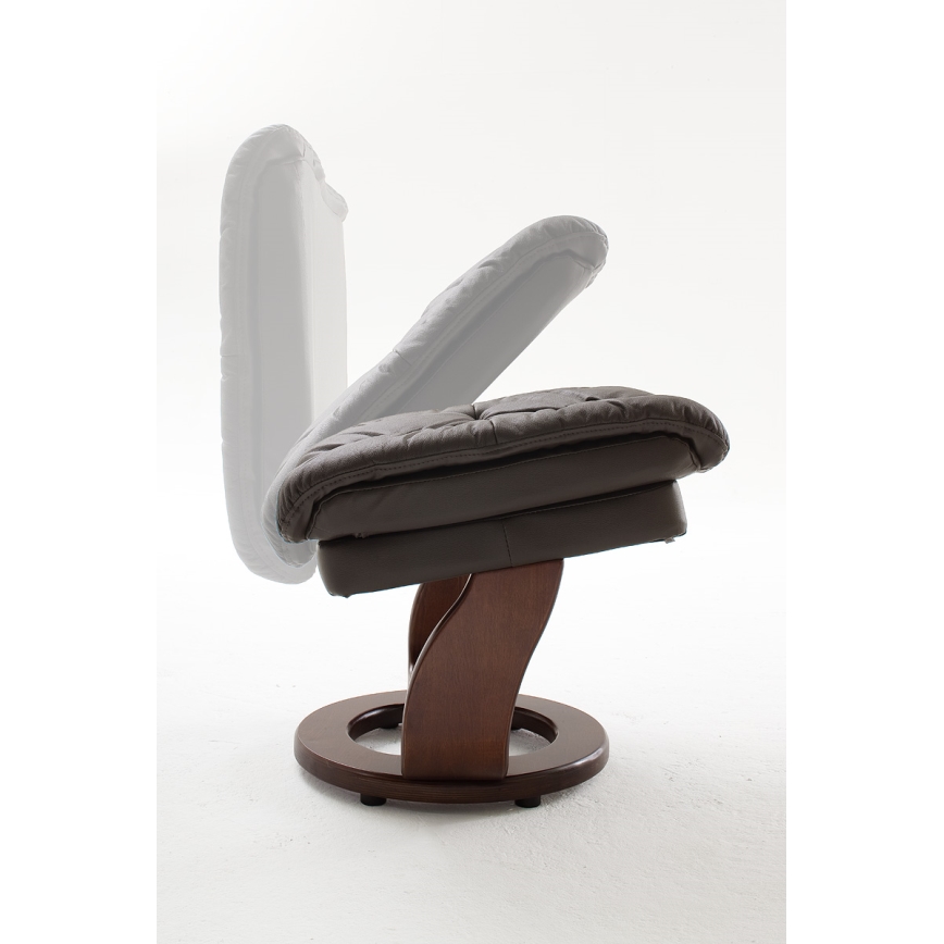 Nastavljiv naslanjač HABI, rjav/oreh