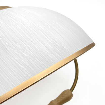 Nastavljiv viseči lestenec RAMONA 1xE27/60W/230V rjava/bela/hrast