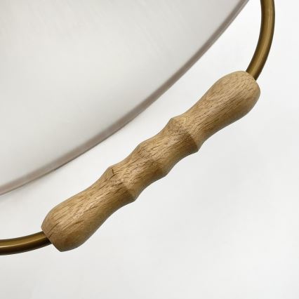 Nastavljiv viseči lestenec RAMONA 1xE27/60W/230V rjava/bela/hrast