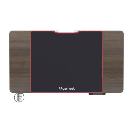 Nastavljiva gaming miza CONTROL 110x60 cm rjava/črna