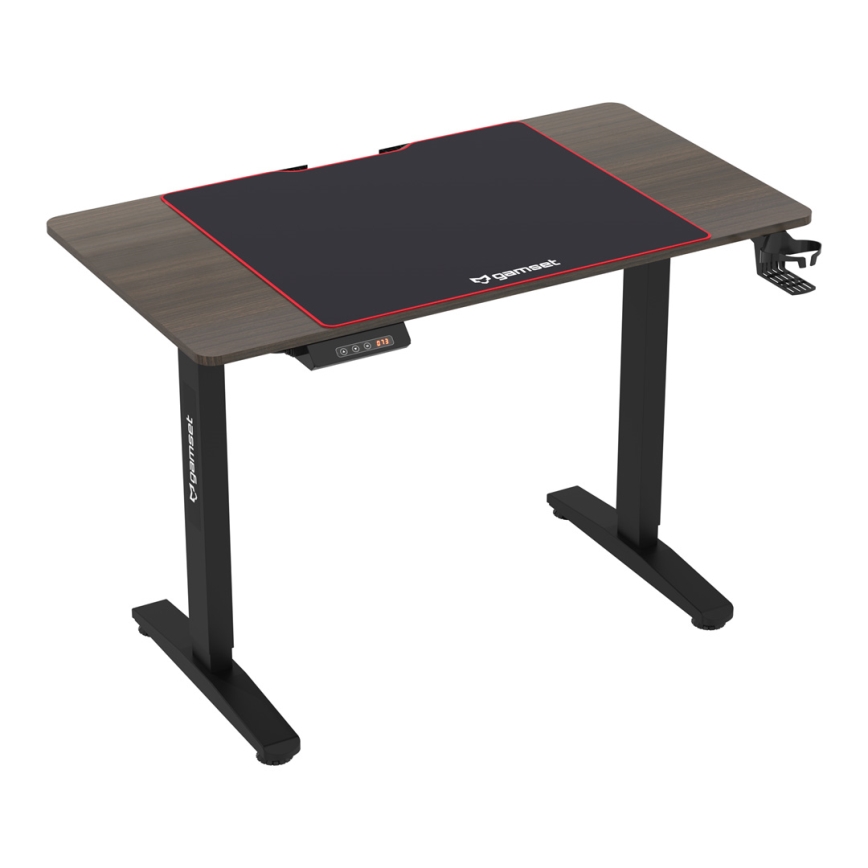 Nastavljiva gaming miza CONTROL 110x60 cm rjava/črna