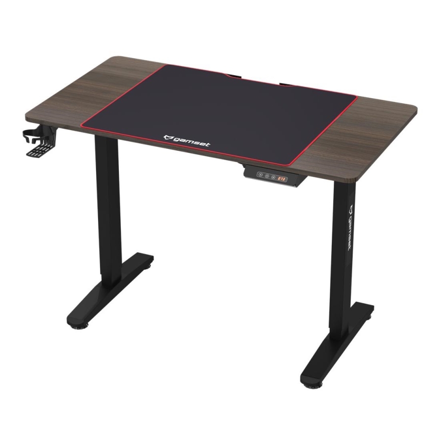 Nastavljiva gaming miza CONTROL 110x60 cm rjava/črna