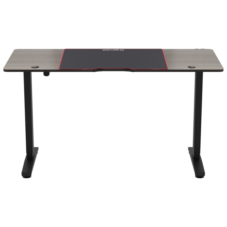 Nastavljiva gaming miza CONTROL 140x60 cm rjava/črna