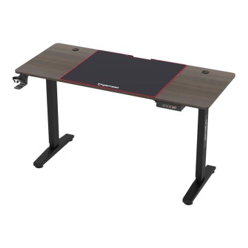 Nastavljiva gaming miza CONTROL 140x60 cm rjava/črna