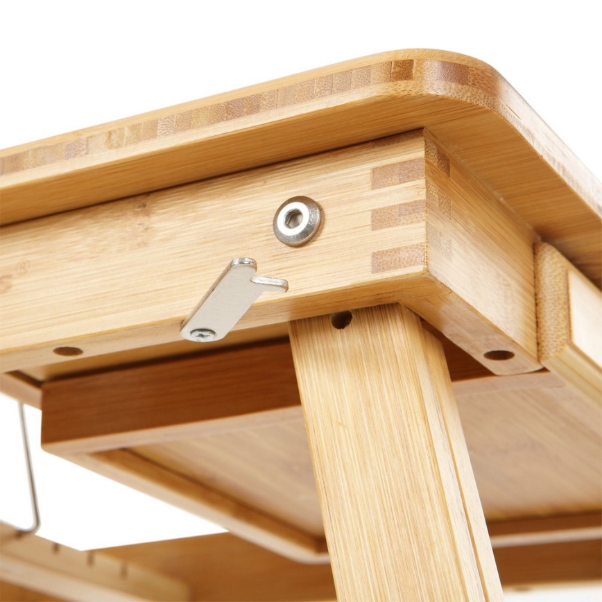 Nastavljiva posteljna mizica za prenosnik LAT, rjava