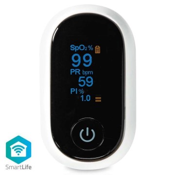 Nedis BTHOX10WT - Pametni pulzni oksimeter 2xAAA Tuya