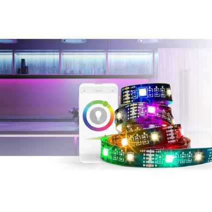 LED RGB Zatemnitveni trak SmartLife 2,4m LED/4W/5V