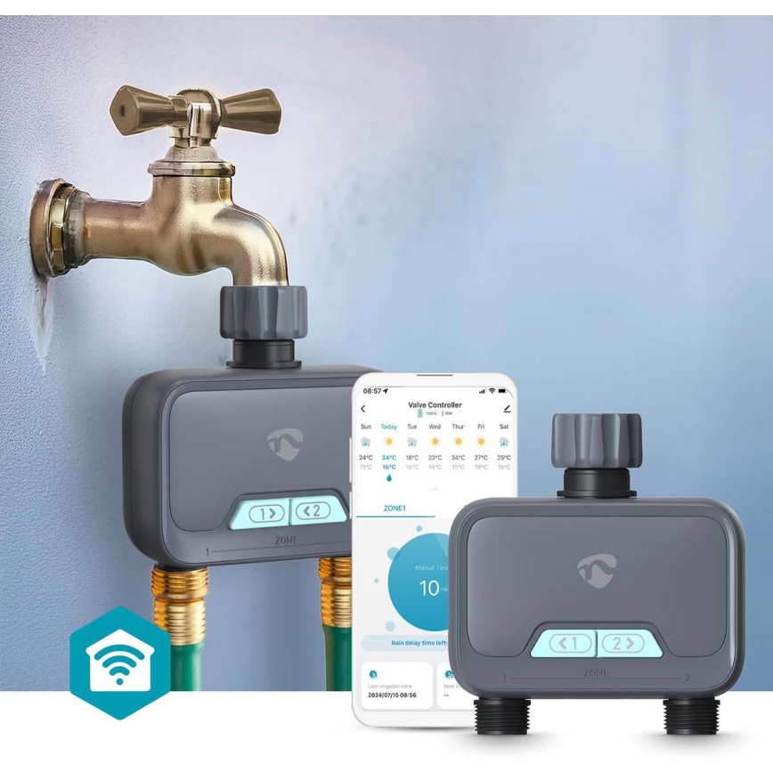 Regulator pretoka vode 4xAA Wi-Fi Tuya IP54