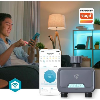 Regulator pretoka vode 4xAA Wi-Fi Tuya IP54