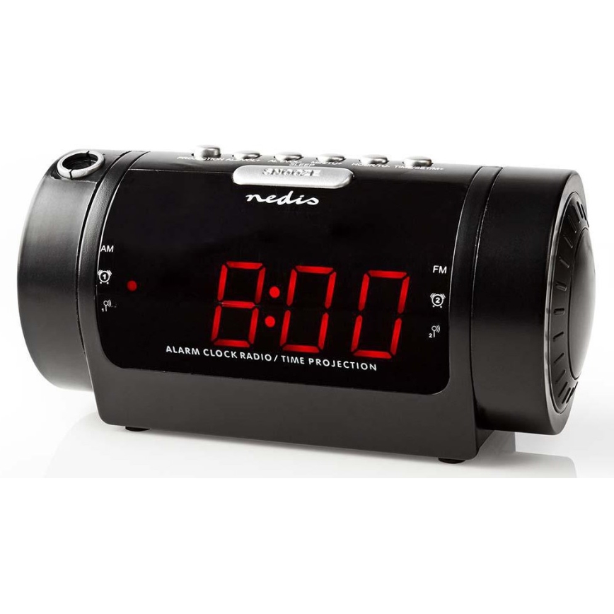 Radio budilka z LED zaslonom in projektorjem 230V