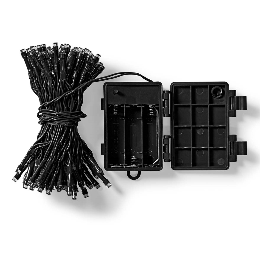 Zunanji LED niz, 192 LED, 7 funkcij, napajanje 3×AA, dolžina 14,9 m, IP44, topla bela
