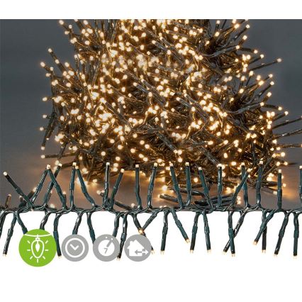 LED Zunanja božična veriga 1512xLED/7 funkcij 14m IP44 topla bela