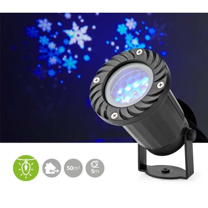 LED Božični zunanji reflektor snežink 5W/230V IP44