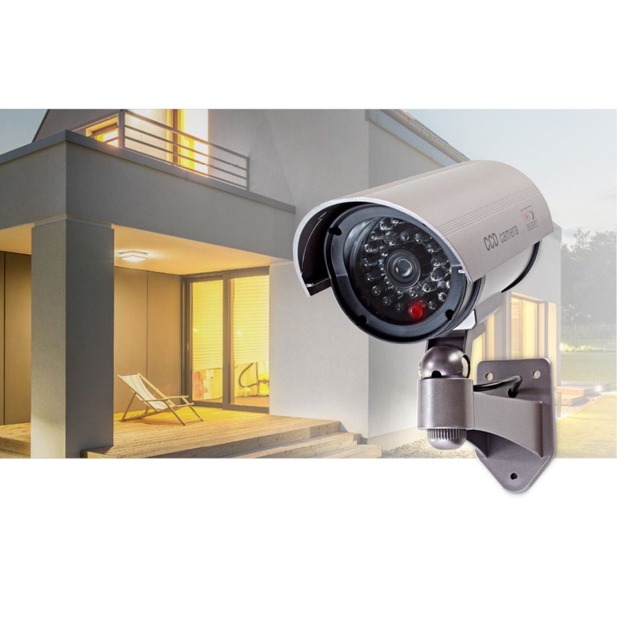 LED Maketa varnostne kamere 2xAA IP44