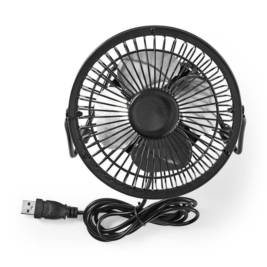 Namizni ventilator 3W/USB 10 cm črna