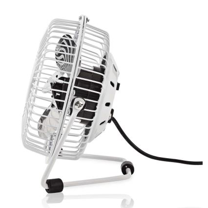 Namizni ventilator 3W/USB 10 cm bel