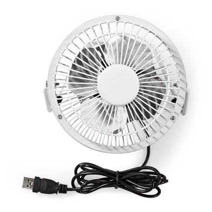 Namizni ventilator 3W/USB 10 cm bel