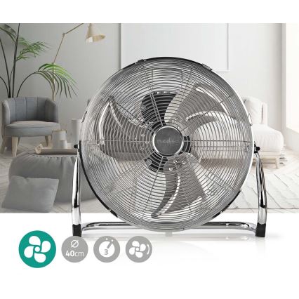 Talni ventilator 80W/230V sijajni krom