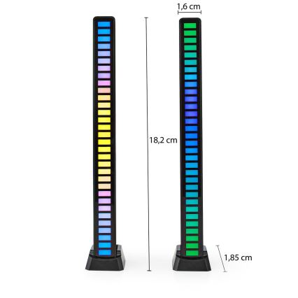 SET 2x LED RGB Napolnitvena namizna svetilka LED/250 mAh