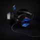 LED Gaming slušalke z mikrofonom črna/modra
