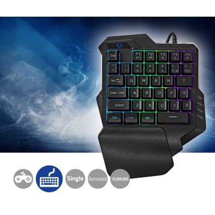 LED RGB Enoročna gaming tipkovnica 5V