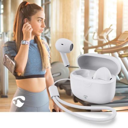 Brezžične slušalke 250 mAh + 2x 30 mAh bela