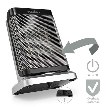 Ventilator s keramičnim grelnikom 1000/1500W/230V srebrna
