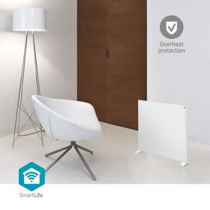 Infrardeči grelni panel 350 W/230 V 59,8 x 62 cm IP44 Wi-Fi Tuya + daljinski upravljalnik
