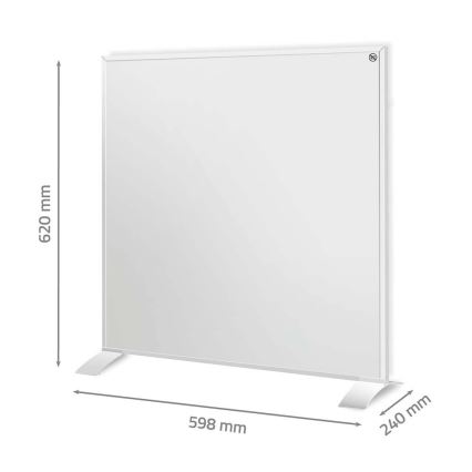 Infrardeči grelni panel 350 W/230 V 59,8 x 62 cm IP44 Wi-Fi Tuya + daljinski upravljalnik