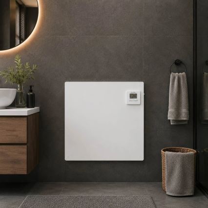 Infrardeči grelni panel z LCD zaslonom, 425 W/230 V, IP44, bela