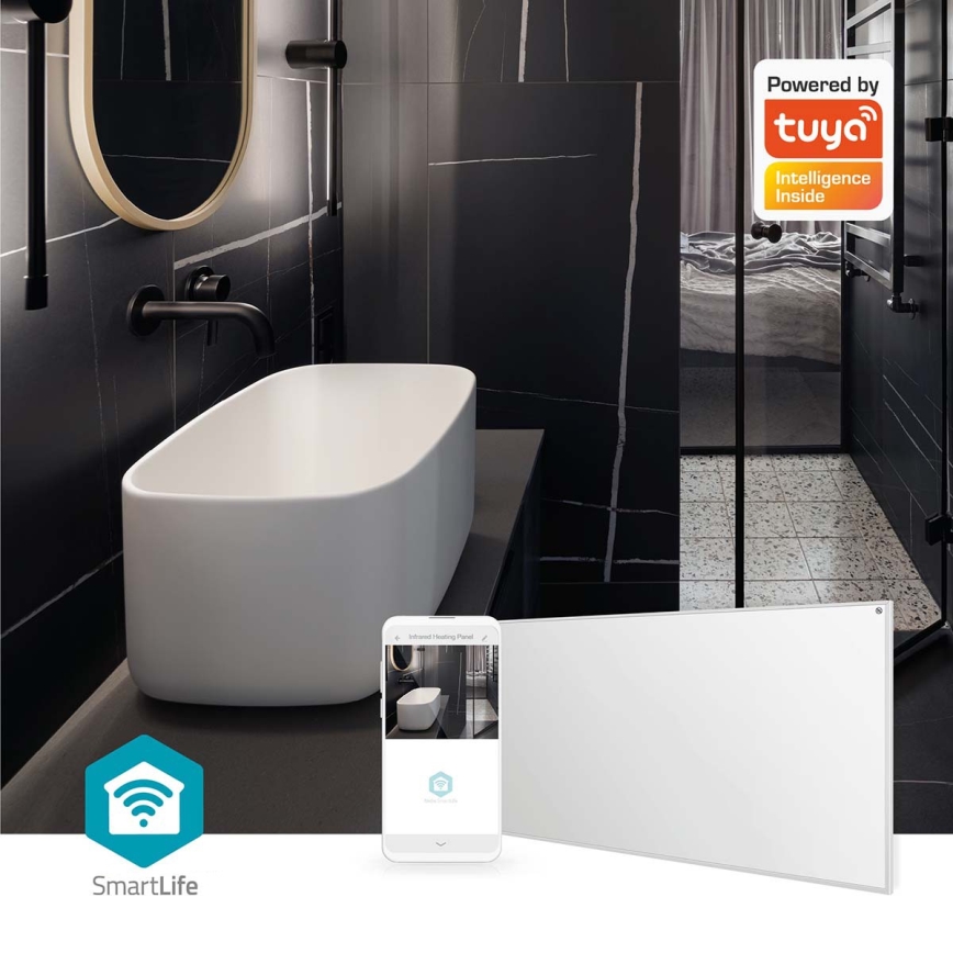Infrardeči grelni panel 700 W/230 V, 120 × 62 cm, IP44, Wi‑Fi (Tuya) + daljinsko upravljanje