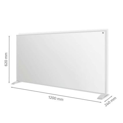 Infrardeči grelni panel 700 W/230 V, 120 × 62 cm, IP44, Wi‑Fi (Tuya) + daljinsko upravljanje