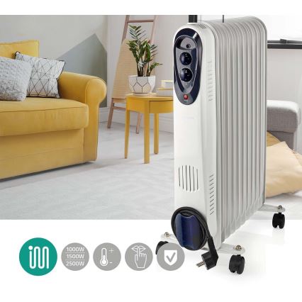 Prenosni oljni radiator z 11 rebri 1000/1500/2500W/230V