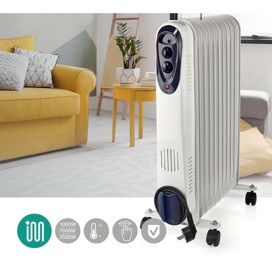 Prenosni oljni radiator z 11 rebri 1000/1500/2500W/230V