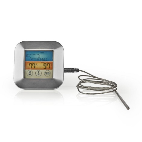 Nedis KATH106SI - Termometer za meso 0-250 ° C s časovnikom