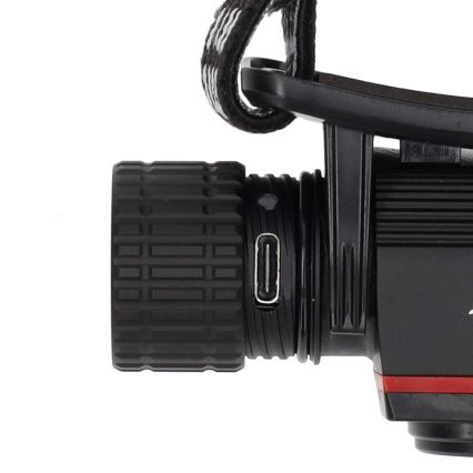 Zatemnjevalna polnilna aluminijasta LED čelna svetilka LED/10W/5V 2200 mAh IPX8 črna