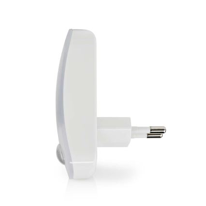 LED Orientacijska svetilka za vtičnico z motion in dusk senzor LED/0,55W/230V bela
