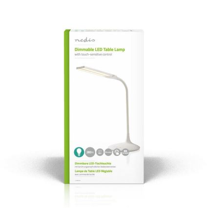LED Zatemnitvena namizna svetilka LED/6W/5V 2200 mAh bela