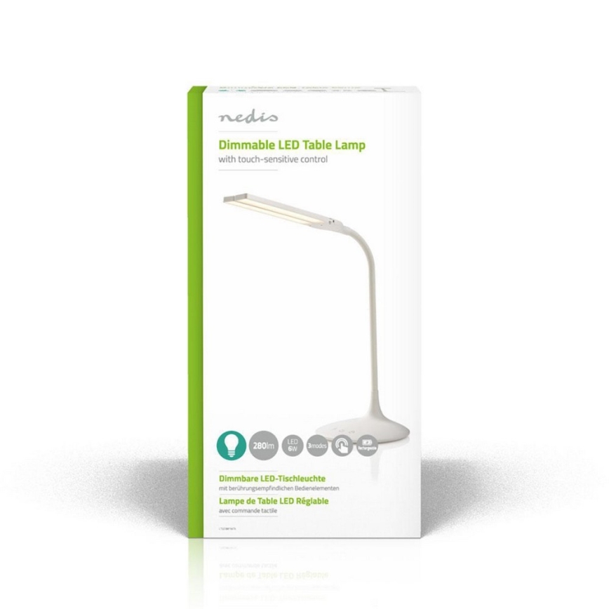 LED Zatemnitvena namizna svetilka LED/6W/5V 2200 mAh bela