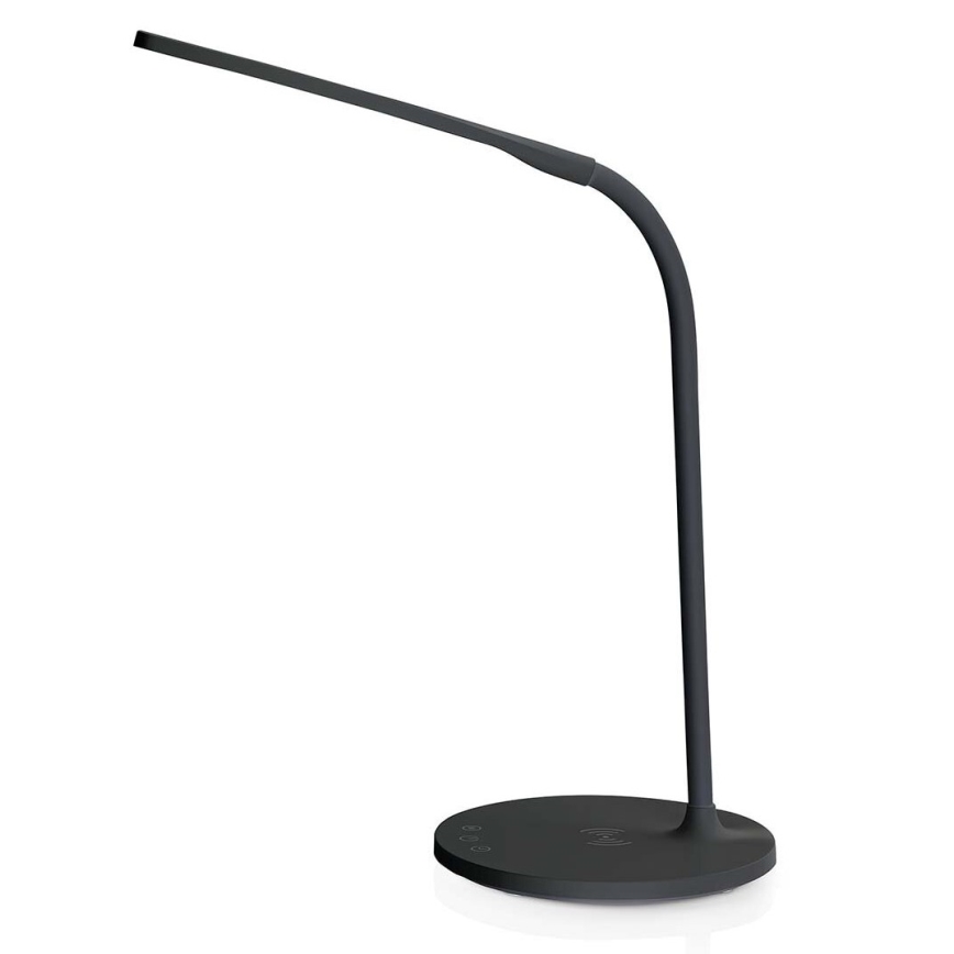 LED zatemnitvena prilagodljiva namizna svetilka na dotik s 15W brezžičnim polnjenjem Qi LED/5,5W/230V 2700-6500K črna