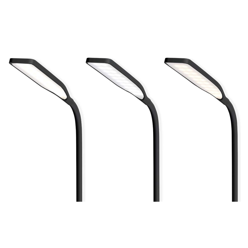 LED zatemnitvena prilagodljiva namizna svetilka na dotik s 15W brezžičnim polnjenjem Qi LED/5,5W/230V 2700-6500K črna