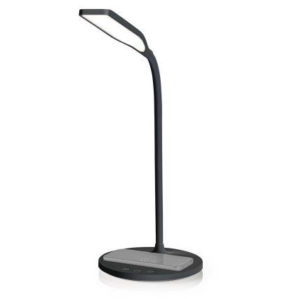 LED zatemnitvena prilagodljiva namizna svetilka na dotik s 15W brezžičnim polnjenjem Qi LED/5,5W/230V 2700-6500K črna