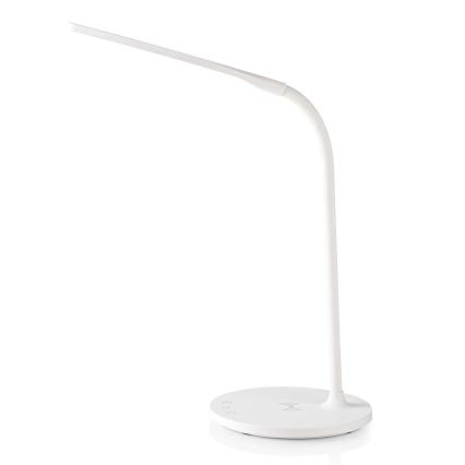 LED zatemnitvena prilagodljiva namizna svetilka na dotik s 15W brezžičnim polnjenjem Qi LED/5,5W/230V 2700-6500K bela